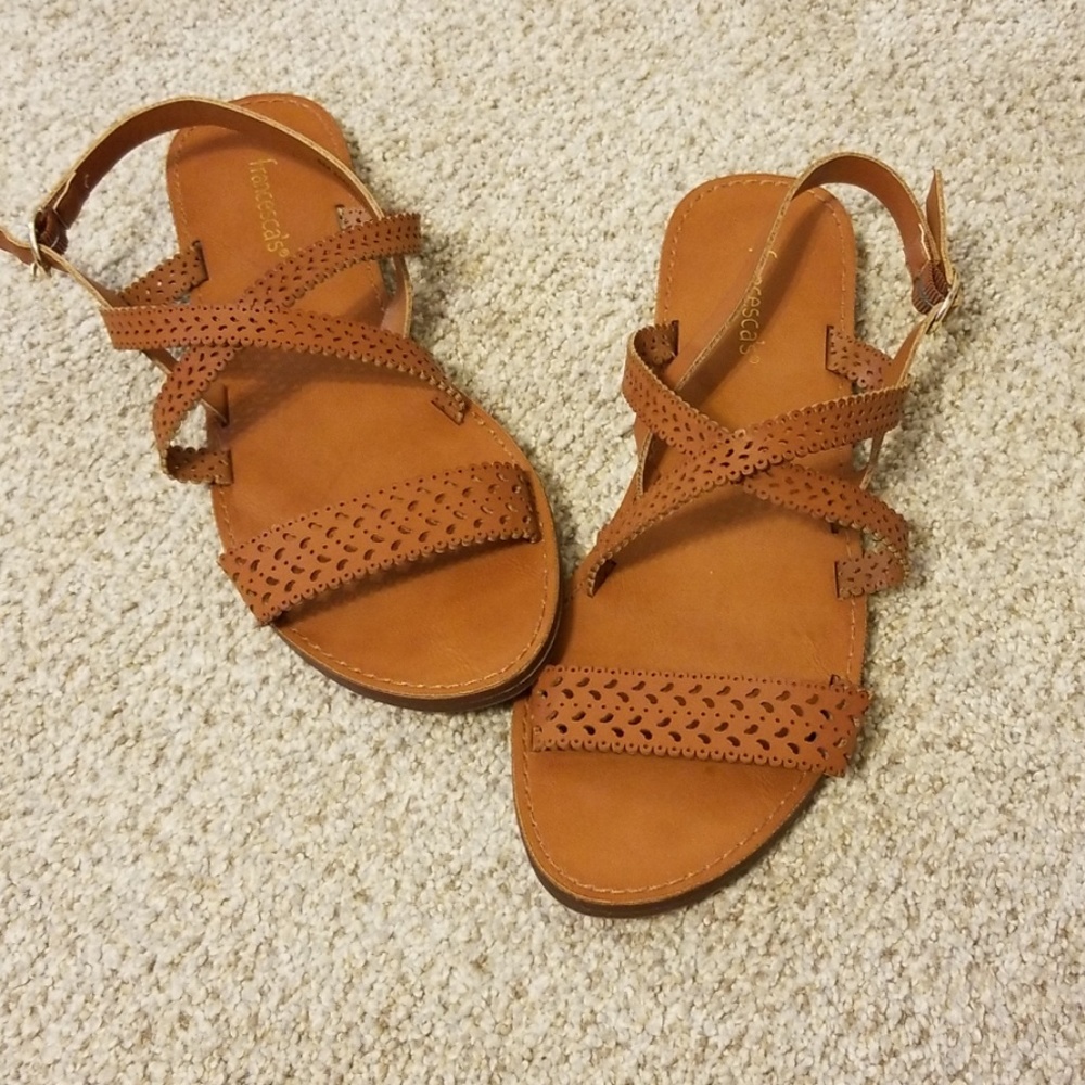 Brown leather sandals